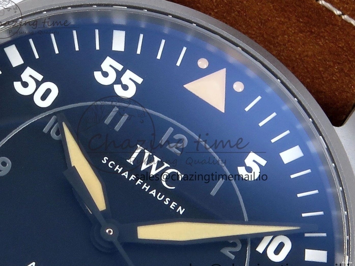 MIROTIME 0130 Big Pilot IW329701 M+F 1:1 Best Edition Black Dial on Brown Leather Strap MY RelaxedFit 7005